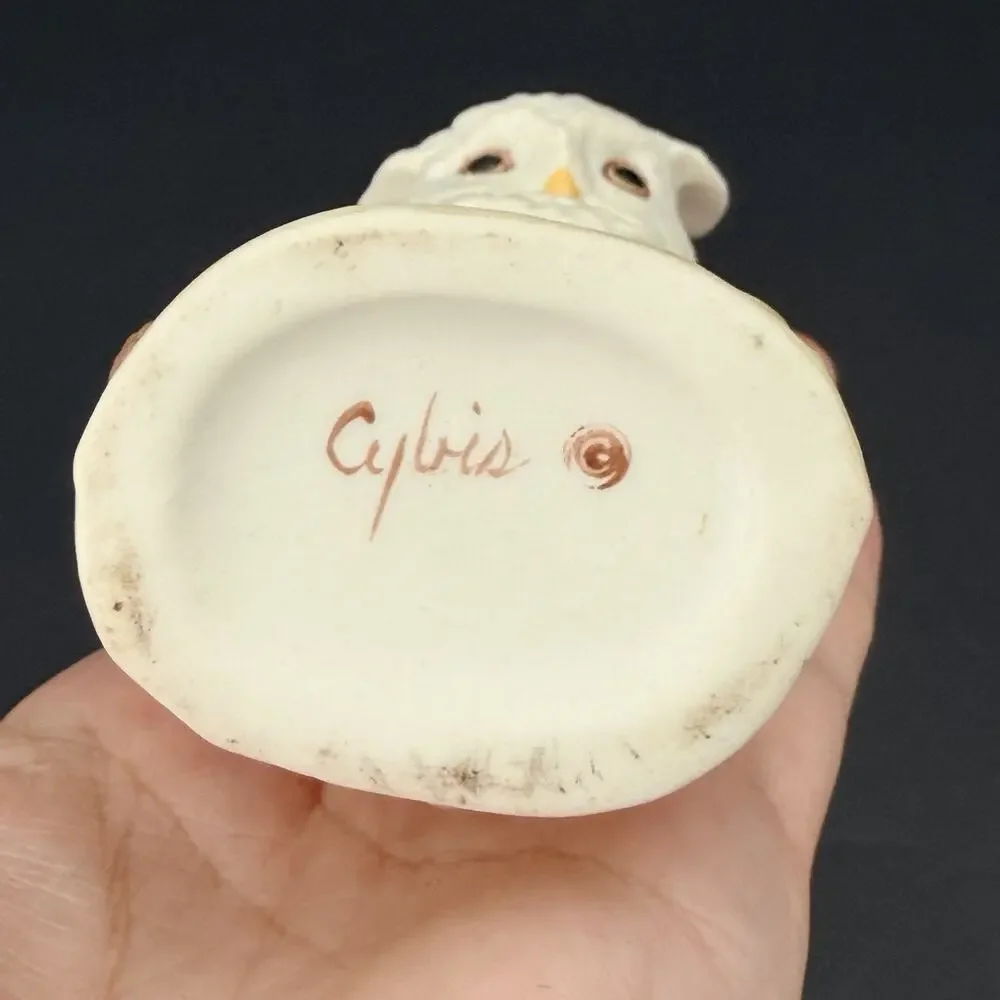 Vintage 1950's Cybis Porcelain Bisque Baby Snowy Owl Figurine 4.25